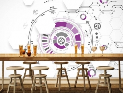 Tranh Dán Tường 3D Quán Coffee Qcf10