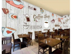 Tranh Dán Tường Quán Coffee GT01 Tranh Dán Tường Quán Coffee GT01