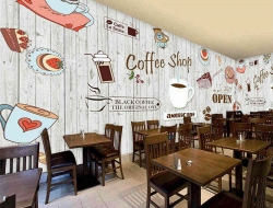 Tranh Dán Tường Quán Coffee GT01