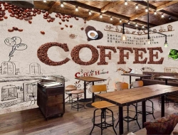 Tranh Dán Tường Quán Coffee GT21