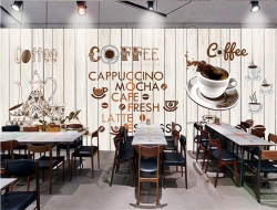Tranh Dán Tường Quán Coffee GT71 Tranh Dán Tường Quán Coffee GT71