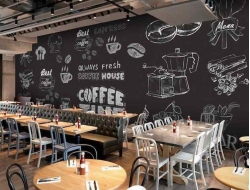 Tranh Dán Tường Quán Coffee GT73 Tranh Dán Tường Quán Coffee GT73