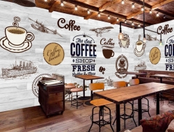 Tranh Dán Tường Quán Coffee GT75 Tranh Dán Tường Quán Coffee GT75