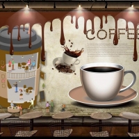 Tranh Dán Tường Quán Coffee GT76