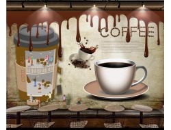 Tranh Dán Tường Quán Coffee GT76