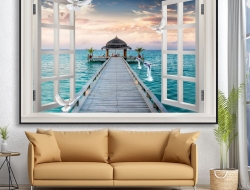 Tranh Dán Tường Cửa Sổ Tiến Phát Cstp34 Tranh Dán Tường Cửa Sổ Tiến Phát Cstp34