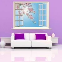 Tranh Dán Tường Cửa Sổ 3D CS39