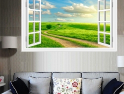 Tranh Dán Tường Cửa Sổ 3D CS40 Tranh Dán Tường Cửa Sổ 3D CS40