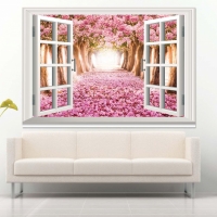 Tranh Dán Tường Cửa Sổ 3D CS41 Tranh Dán Tường Cửa Sổ 3D CS41