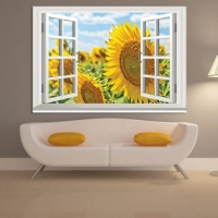 Tranh Dán Tường Cửa Sổ 3D CS42