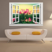 Tranh Dán Tường Cửa Sổ 3D CS43