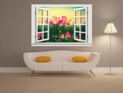 Tranh Dán Tường Cửa Sổ 3D CS43 Tranh Dán Tường Cửa Sổ 3D CS43