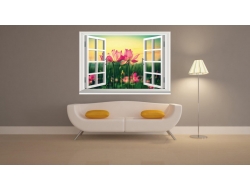 Tranh Dán Tường Cửa Sổ 3D CS43 Tranh Dán Tường Cửa Sổ 3D CS43