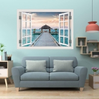 Tranh Dán Tường Cửa Sổ 3D CS44