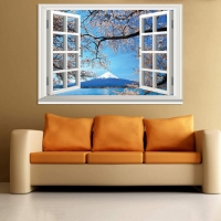 Tranh Dán Tường Cửa Sổ 3D CS45 Tranh Dán Tường Cửa Sổ 3D CS45