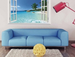 Tranh Dán Tường Cửa Sổ 3D CS02