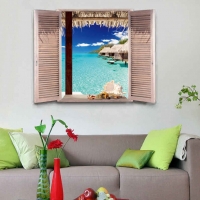 Tranh Dán Tường Cửa Sổ 3D CS05 Tranh Dán Tường Cửa Sổ 3D CS05