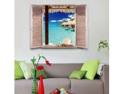 Tranh Dán Tường Cửa Sổ 3D CS05 Tranh Dán Tường Cửa Sổ 3D CS05