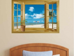 Tranh Dán Tường Cửa Sổ 3D CS06