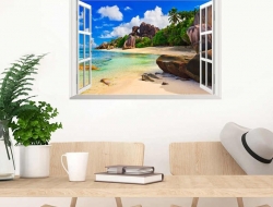 Tranh Dán Tường Cửa Sổ 3D CS07