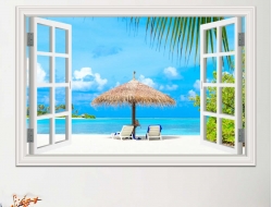 Tranh Dán Tường Cửa Sổ 3D CS10