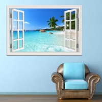 Tranh Dán Tường Cửa Sổ 3D CS12