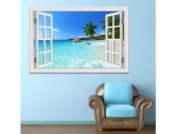Tranh Dán Tường Cửa Sổ 3D CS12 Tranh Dán Tường Cửa Sổ 3D CS12