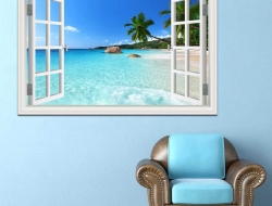 Tranh Dán Tường Cửa Sổ 3D CS12