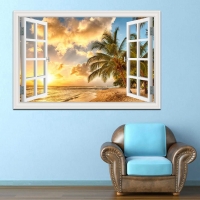 Tranh Dán Tường Cửa Sổ 3D CS14