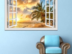 Tranh Dán Tường Cửa Sổ 3D CS14