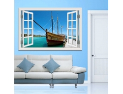 Tranh Dán Tường Cửa Sổ 3D CS15 Tranh Dán Tường Cửa Sổ 3D CS15