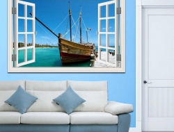 Tranh Dán Tường Cửa Sổ 3D CS15