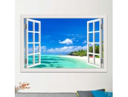 Tranh Dán Tường Cửa Sổ 3D CS17 Tranh Dán Tường Cửa Sổ 3D CS17
