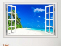 Tranh Dán Tường Cửa Sổ 3D CS18 Tranh Dán Tường Cửa Sổ 3D CS18