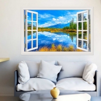 Tranh Dán Tường Cửa Sổ 3D CS23