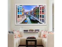 Tranh Dán Tường Cửa Sổ 3D CS24 Tranh Dán Tường Cửa Sổ 3D CS24