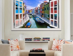 Tranh Dán Tường Cửa Sổ 3D CS24