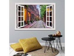 Tranh Dán Tường Cửa Sổ 3D CS25 Tranh Dán Tường Cửa Sổ 3D CS25