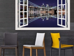 Tranh Dán Tường Cửa Sổ 3D CS28