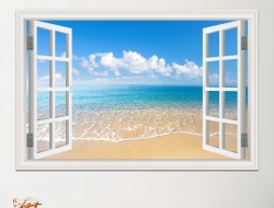Tranh Dán Tường Cửa Sổ 3D CS31