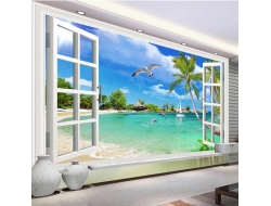 Tranh Dán Tường Cửa Sổ 3D CS33 Tranh Dán Tường Cửa Sổ 3D CS33
