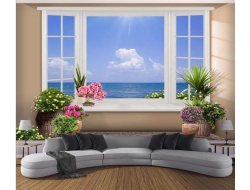 Tranh Dán Tường Cửa Sổ 3D CS36 Tranh Dán Tường Cửa Sổ 3D CS36