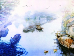 Tranh Dán Tường 3D Đồng Quê Tiến Phát Decor Dqtp04