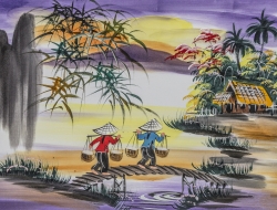 Tranh Dán Tường 3D Đồng Quê Tiến Phát Decor Dqtp08