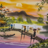 Tranh Dán Tường 3D Đồng Quê Tiến Phát Decor Dqtp09