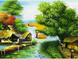 Tranh Dán Tường 3D Đồng Quê Tiến Phát Decor Dqtp10