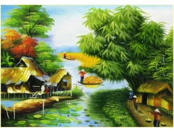 Tranh Dán Tường 3D Đồng Quê Tiến Phát Decor Dqtp10
