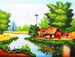 Tranh Dán Tường 3D Đồng Quê Tiến Phát Decor Dqtp11