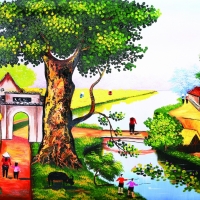 Tranh Dán Tường 3D Đồng Quê Tiến Phát Decor Dqtp12