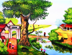 Tranh Dán Tường 3D Đồng Quê Tiến Phát Decor Dqtp12